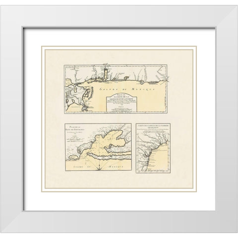 Florida, Louisiana Coast, Pensacola Bay White Modern Wood Framed Art Print with Double Matting by Bellin