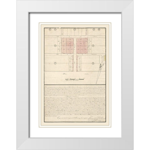 Pensacola Florida - Pintado 1813  White Modern Wood Framed Art Print with Double Matting by Pintado