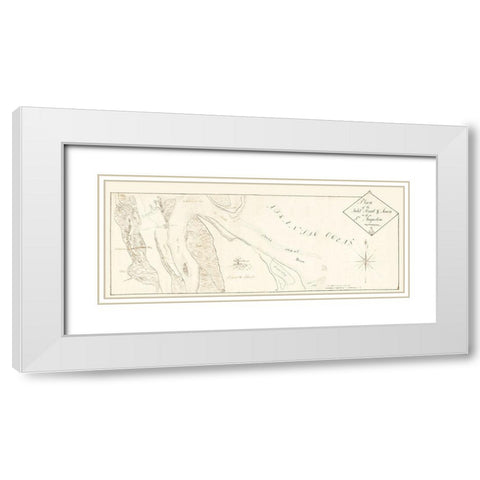 St Augustine Florida - Roworth 1760  White Modern Wood Framed Art Print with Double Matting by Roworth