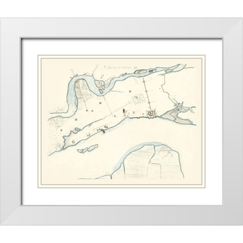 St Augustine Florida -1782 White Modern Wood Framed Art Print with Double Matting by Unknown