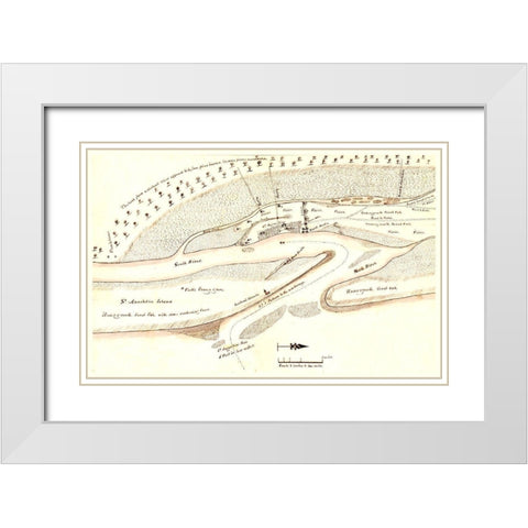 St Augustine Florida - Birch 1819  White Modern Wood Framed Art Print with Double Matting by Birch