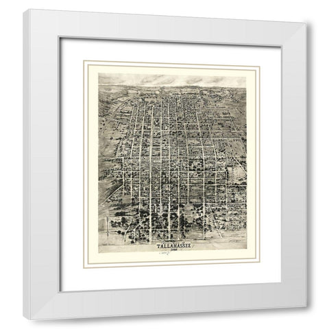 Tallahassee Florida - Wynne 1926 White Modern Wood Framed Art Print with Double Matting by Wynne