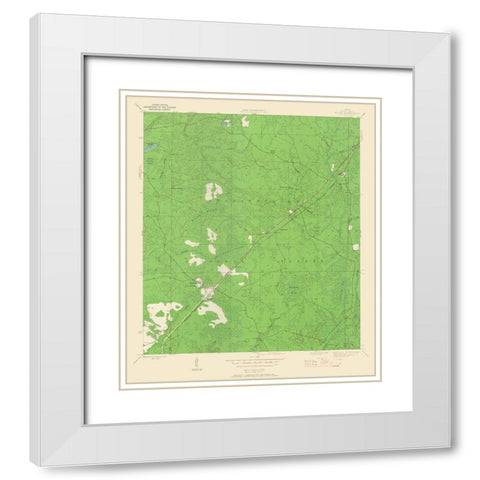 Wilma Florida Quad - USGS 1944 White Modern Wood Framed Art Print with Double Matting by USGS