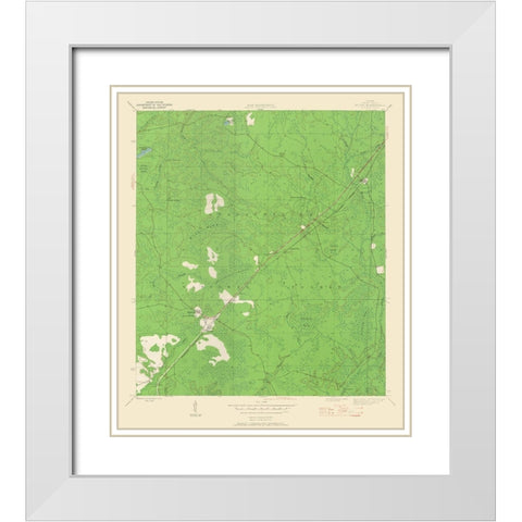 Wilma Florida Quad - USGS 1944 White Modern Wood Framed Art Print with Double Matting by USGS