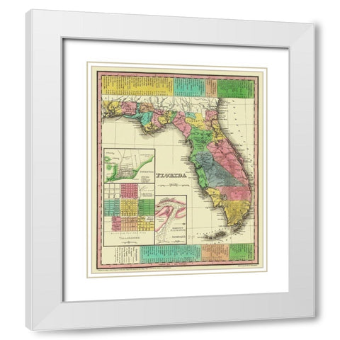 Florida - Tanner 1833 White Modern Wood Framed Art Print with Double Matting by Tanner