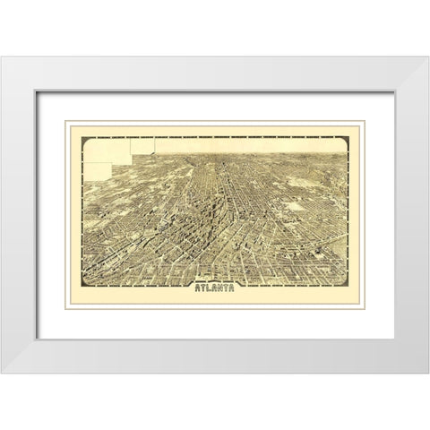 Atlanta Georgia - Foote 1919 White Modern Wood Framed Art Print with Double Matting by Foote
