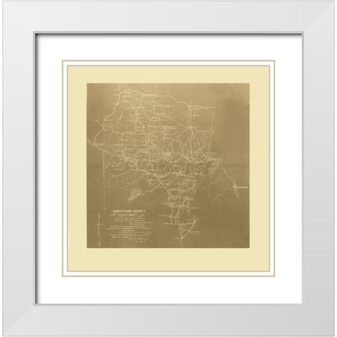 Cobb County Georgia - Finegan 1864  White Modern Wood Framed Art Print with Double Matting by Finegan