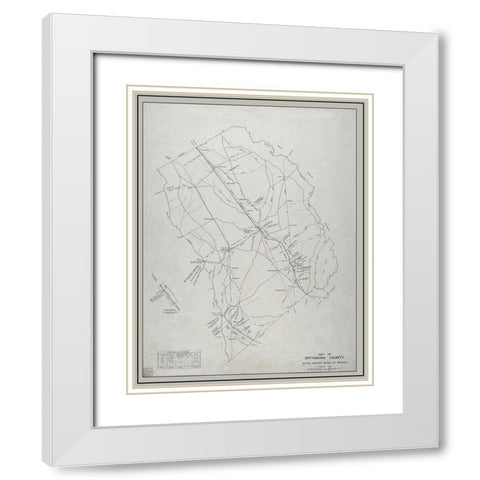 Effingham Georgia - Highway Board 1932 White Modern Wood Framed Art Print with Double Matting by Highway Board