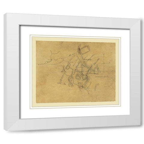 Marietta Georgia -1864 White Modern Wood Framed Art Print with Double Matting by Unknown