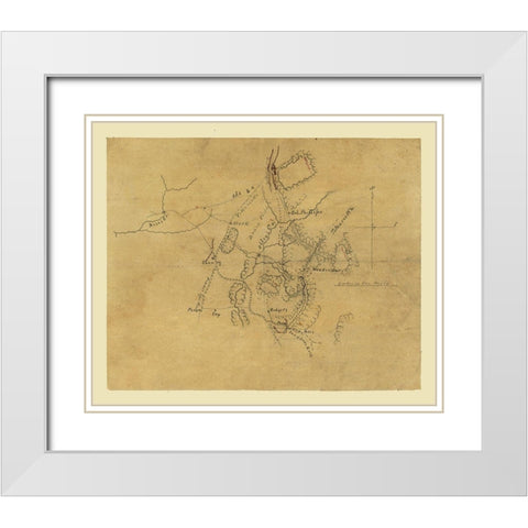 Marietta Georgia -1864 White Modern Wood Framed Art Print with Double Matting by Unknown