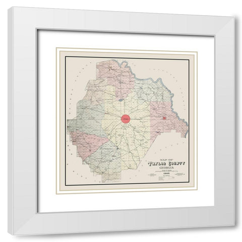 Taylor Georgia Landowner - Hudgins 1908 White Modern Wood Framed Art Print with Double Matting by Hudgins