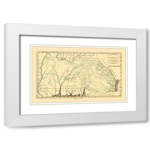 Georgia - Reid 1796 White Modern Wood Framed Art Print with Double Matting by Reid
