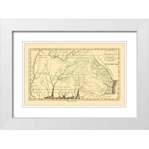 Georgia - Reid 1796 White Modern Wood Framed Art Print with Double Matting by Reid