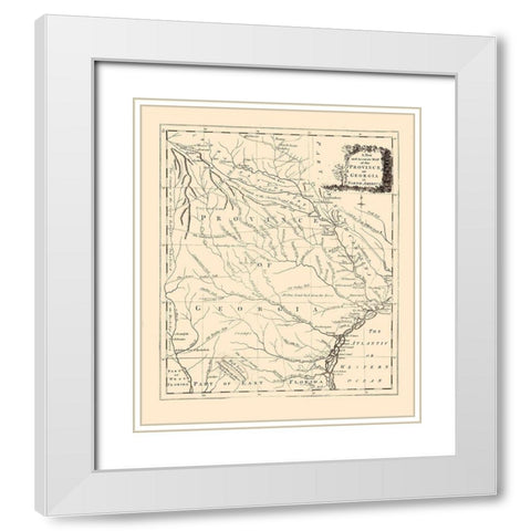 Georgia - Universal 1779  White Modern Wood Framed Art Print with Double Matting by Universal Magazine