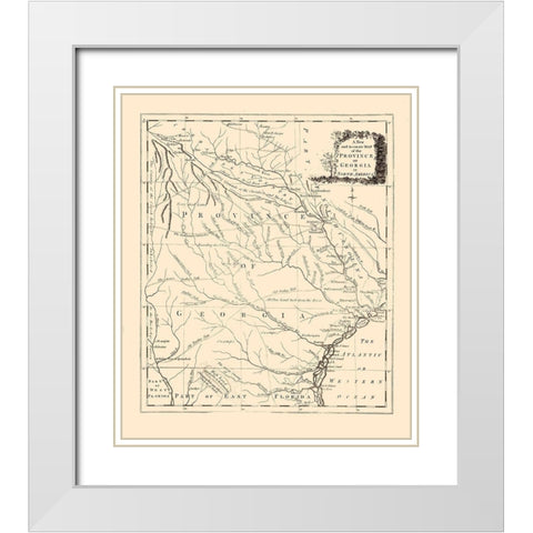 Georgia - Universal 1779  White Modern Wood Framed Art Print with Double Matting by Universal Magazine
