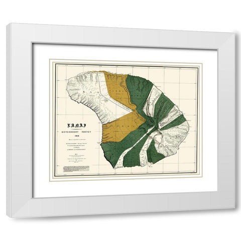 Lanai Hawaii - Bien 1878 White Modern Wood Framed Art Print with Double Matting by Bien