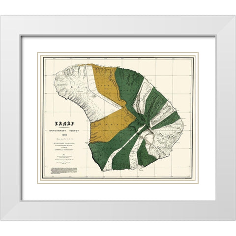 Lanai Hawaii - Bien 1878 White Modern Wood Framed Art Print with Double Matting by Bien