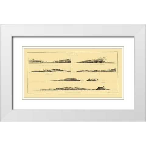 Sandwich Islands or Hawaii - Robinson 1798 White Modern Wood Framed Art Print with Double Matting by Robinson
