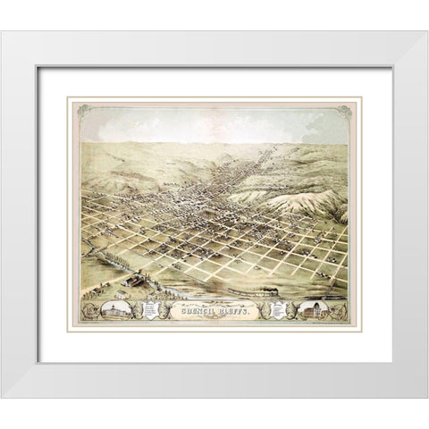 Council Bluffs Iowa - Ruger 1868 White Modern Wood Framed Art Print with Double Matting by Ruger