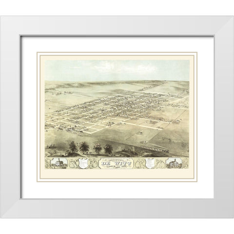 De Witt Iowa - Ruger 1868 White Modern Wood Framed Art Print with Double Matting by Ruger