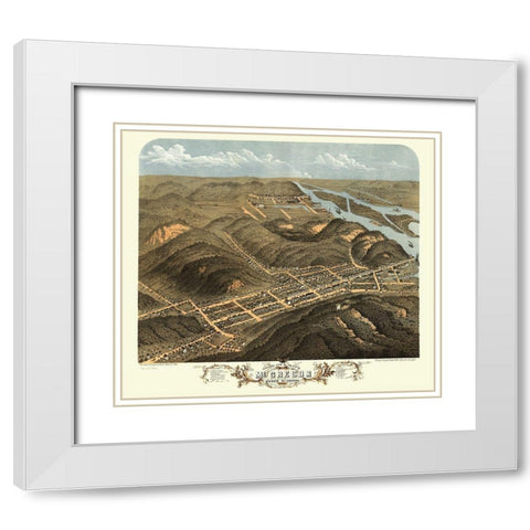 McGregor Iowa - Ruger 1868 White Modern Wood Framed Art Print with Double Matting by Ruger