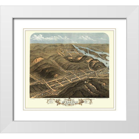 McGregor Iowa - Ruger 1868 White Modern Wood Framed Art Print with Double Matting by Ruger