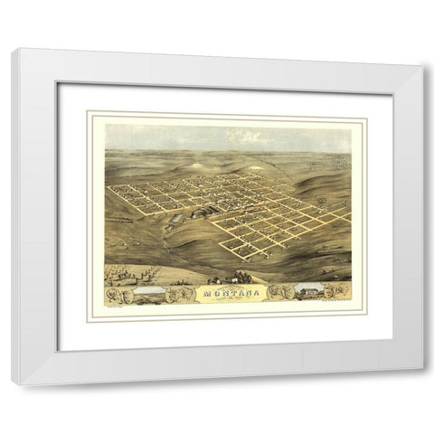 Montana Iowa - Ruger 1868 White Modern Wood Framed Art Print with Double Matting by Ruger