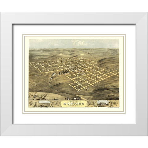 Montana Iowa - Ruger 1868 White Modern Wood Framed Art Print with Double Matting by Ruger