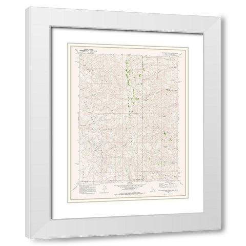 Boundary Ridge Idaho Quad - USGS 1970 White Modern Wood Framed Art Print with Double Matting by USGS