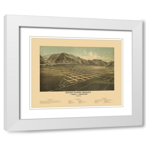 Wood River Valley Idaho - Browning 1884 White Modern Wood Framed Art Print with Double Matting by Browning