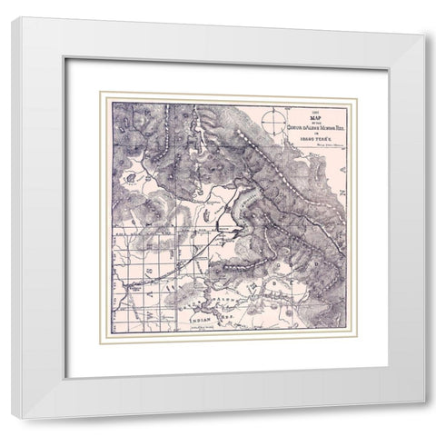 Coeur dAlene Mining Region Idaho Territory White Modern Wood Framed Art Print with Double Matting by Dallam