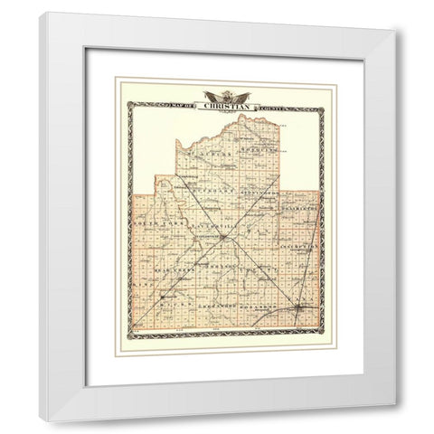 Christian Illinois - Warner 1876 White Modern Wood Framed Art Print with Double Matting by Warner