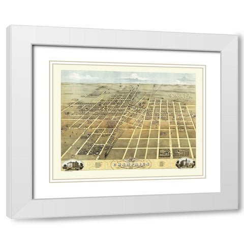 Champaign Illinois - Ruger 1869 White Modern Wood Framed Art Print with Double Matting by Ruger