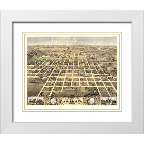 Clinton Illinois - Ruger 1869 White Modern Wood Framed Art Print with Double Matting by Ruger