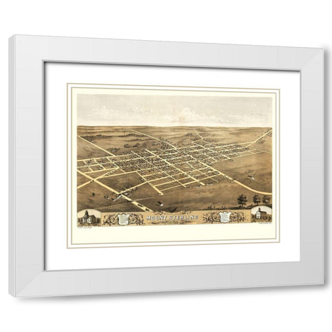 Mount Sterling Illinois - Ruger 1869 White Modern Wood Framed Art Print with Double Matting by Ruger