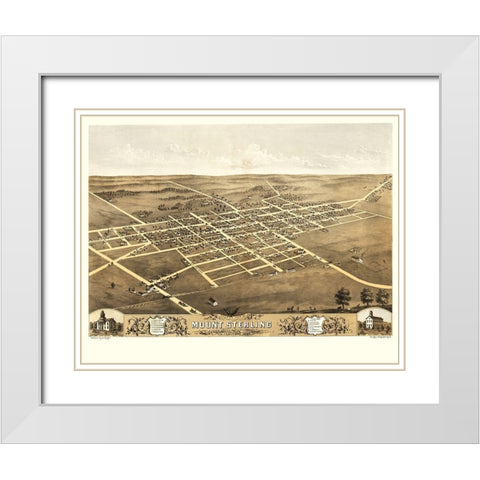 Mount Sterling Illinois - Ruger 1869 White Modern Wood Framed Art Print with Double Matting by Ruger