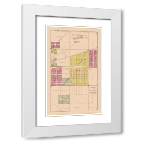 Eastern Downers Grove  Illinois - 1904 White Modern Wood Framed Art Print with Double Matting by Middle - West Publishing Co.