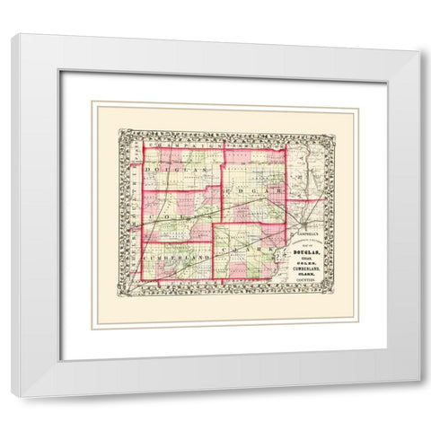 Douglas Edgar Coles Cumberland Clark Illinois White Modern Wood Framed Art Print with Double Matting by Campbell