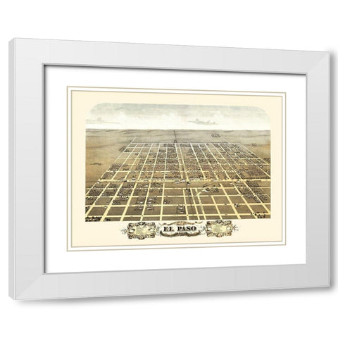 El Paso Illinois - Ruger 1869 White Modern Wood Framed Art Print with Double Matting by Ruger