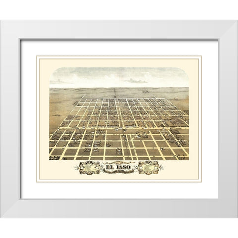 El Paso Illinois - Ruger 1869 White Modern Wood Framed Art Print with Double Matting by Ruger