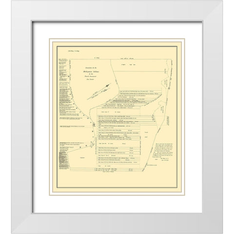 Fort Chartres Illinois Landowner - Rector 1809 White Modern Wood Framed Art Print with Double Matting by Rector