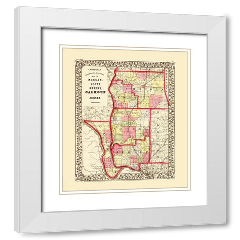 Greene Jersey Scott Morgan Calhoun Illinois White Modern Wood Framed Art Print with Double Matting by Campbell