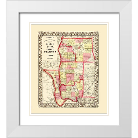Greene Jersey Scott Morgan Calhoun Illinois White Modern Wood Framed Art Print with Double Matting by Campbell