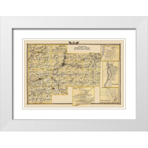 Kendall Will Grundy Cook Illinois Landowner White Modern Wood Framed Art Print with Double Matting by Warner