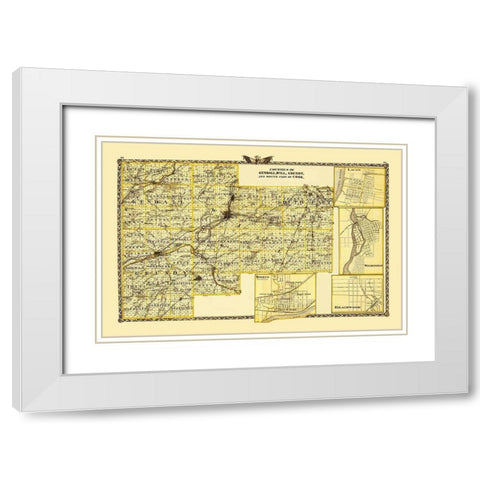 Kendall Will Grundy Cook Illinois Landowner White Modern Wood Framed Art Print with Double Matting by Warner