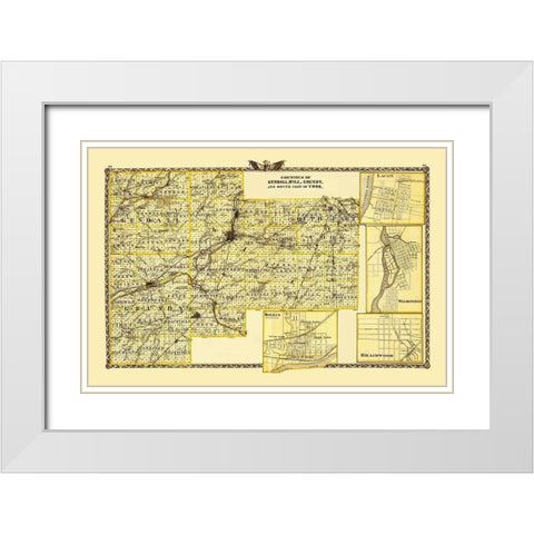 Kendall Will Grundy Cook Illinois Landowner White Modern Wood Framed Art Print with Double Matting by Warner