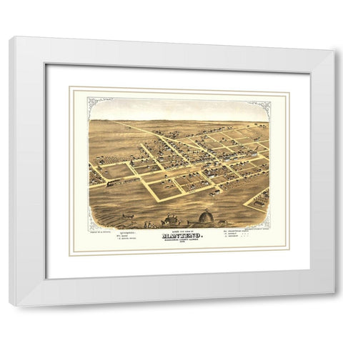 Manteno Illinois - Ruger 1869 White Modern Wood Framed Art Print with Double Matting by Ruger