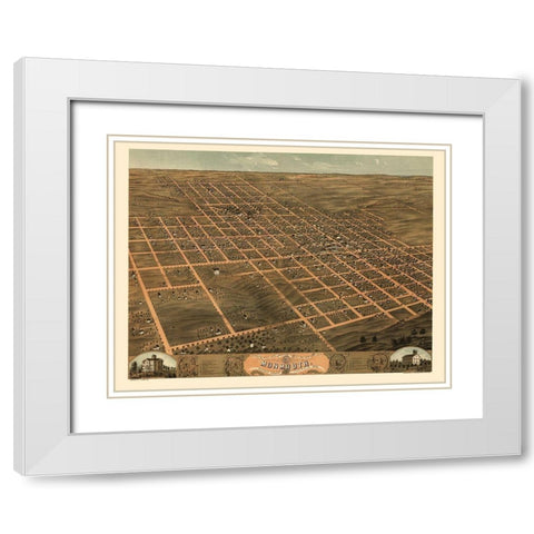 Monmouth Illinois - Ruger 1869 White Modern Wood Framed Art Print with Double Matting by Ruger