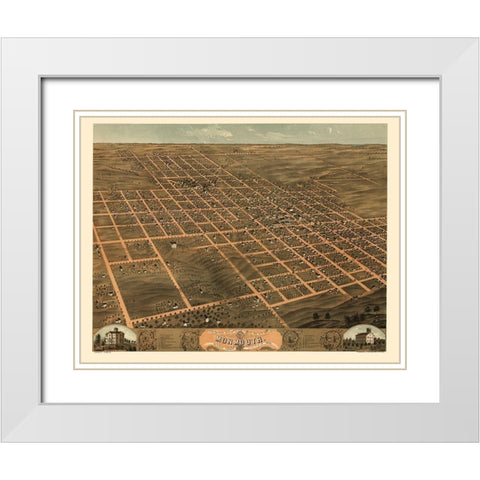 Monmouth Illinois - Ruger 1869 White Modern Wood Framed Art Print with Double Matting by Ruger