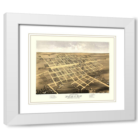 Paxton Illinois - Ruger 1869 White Modern Wood Framed Art Print with Double Matting by Ruger